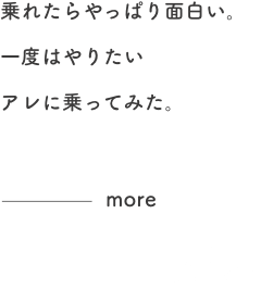 乗れたらやっぱり面白い。一度はやりたいアレに乗ってみた。